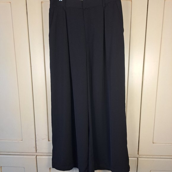 Tron Jori Women's Wide Leg Black Flowy Pants Size Large - Picture 9 of 11